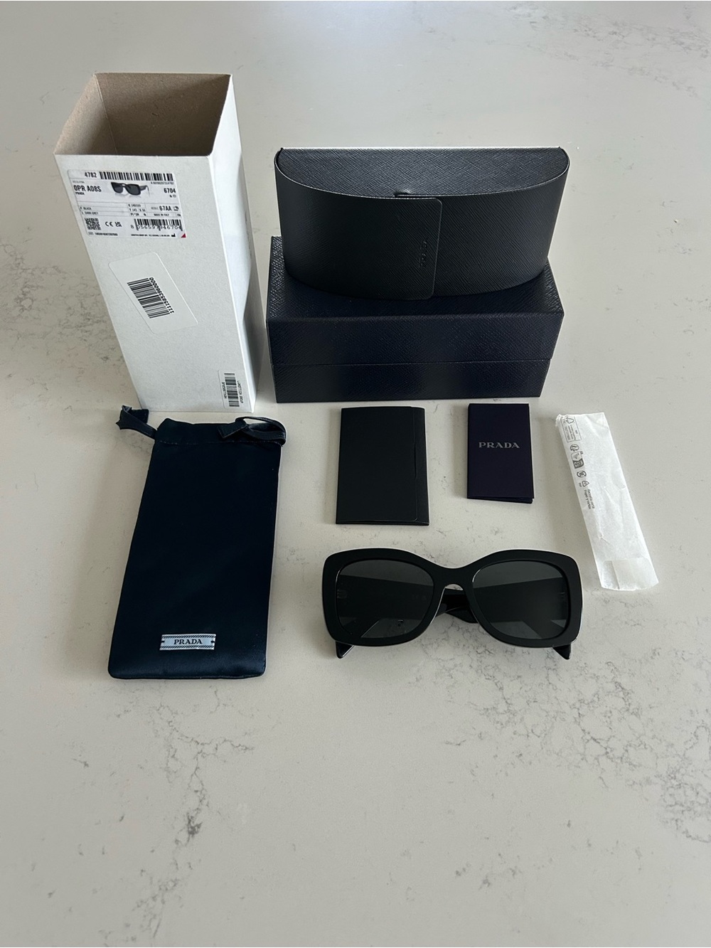 NWT Prada PRAO8S 1AB5S0 Black Women’s Sunglasses Authentic